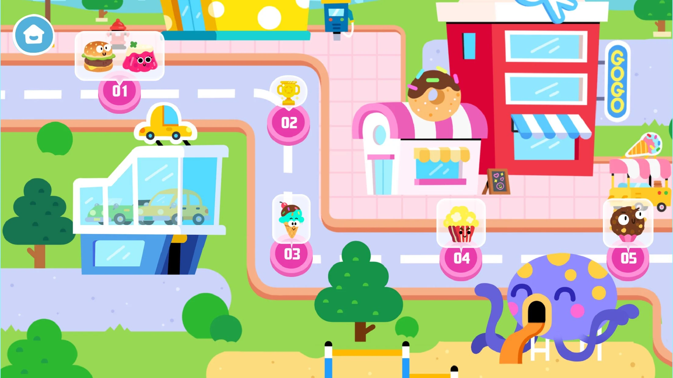 Gogo Food vs Dinos - Kids Game screenshot