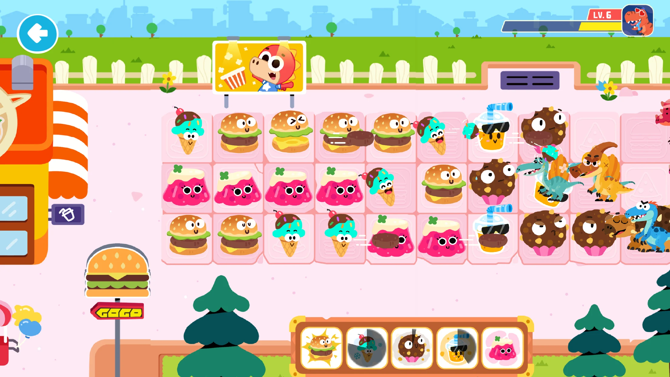 Gogo Food vs Dinos - Kids Game screenshot