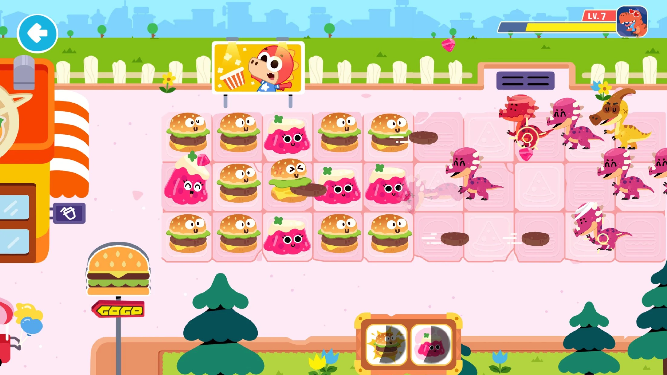 Gogo Food vs Dinos - Kids Game screenshot