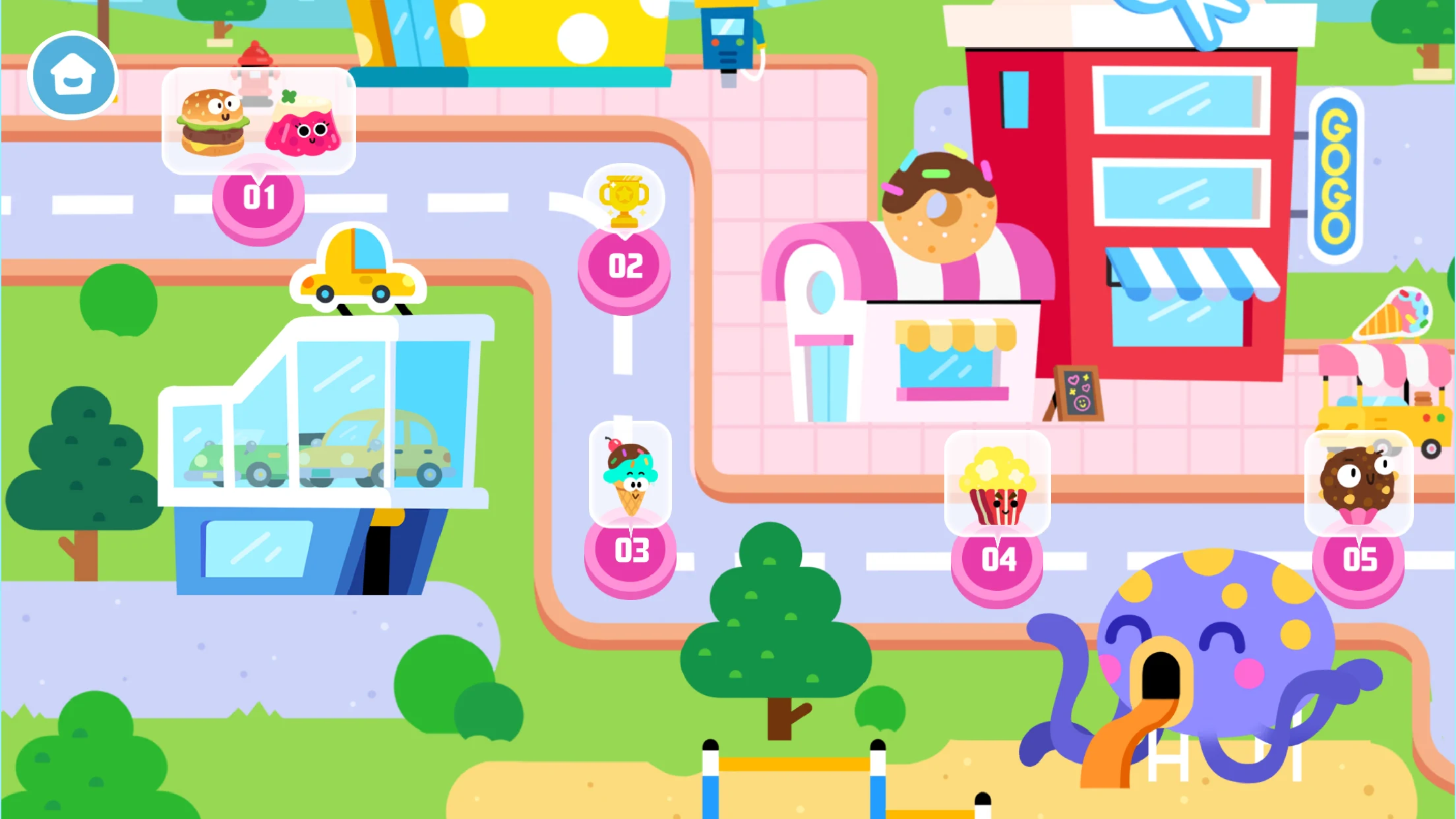 Gogo Food vs Dinos - Kids Game screenshot