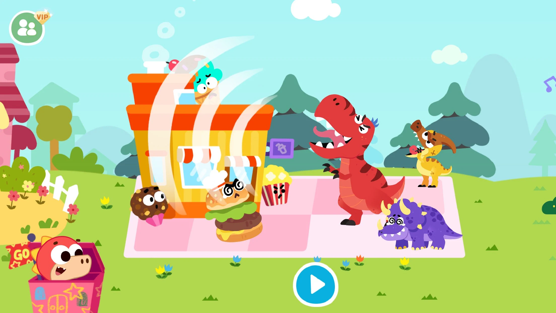Gogo Food vs Dinos - Kids Game screenshot