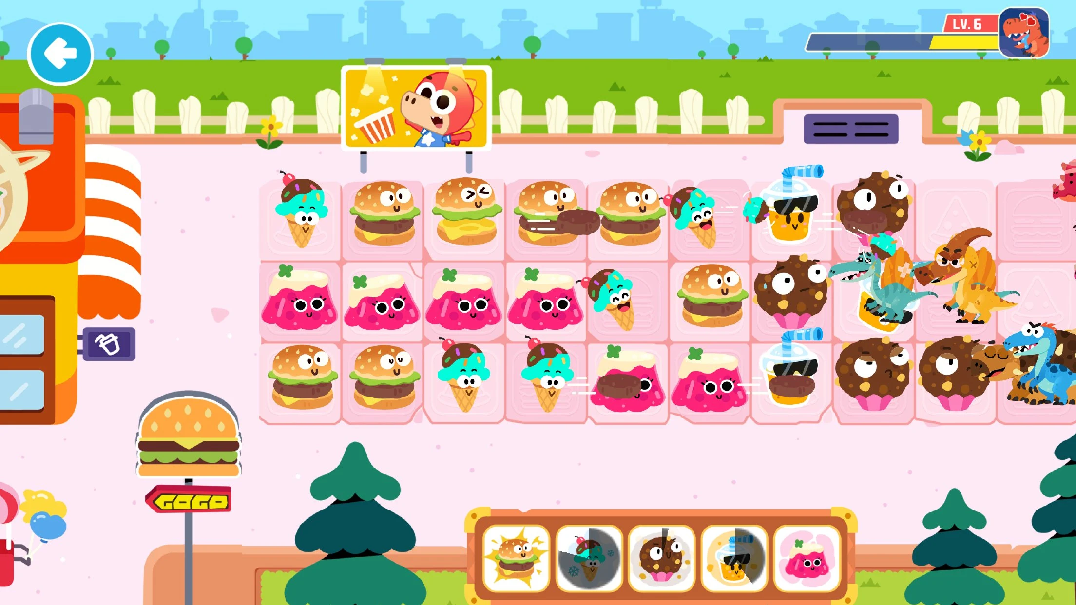 Gogo Food vs Dinos - Kids Game screenshot